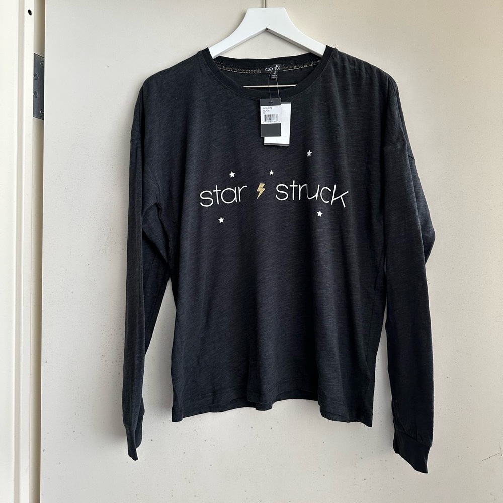 Crazy Zoe Intimates “Star Struck” Long Sleeve Top NWT